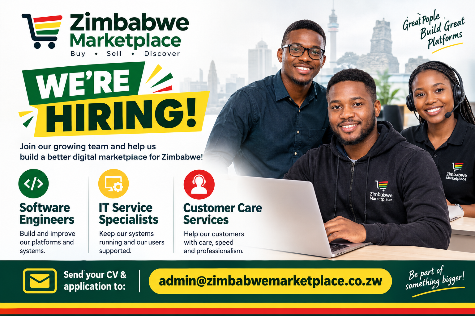 We're Hiring: Software Engineers and Customer Care Specialists in Harare